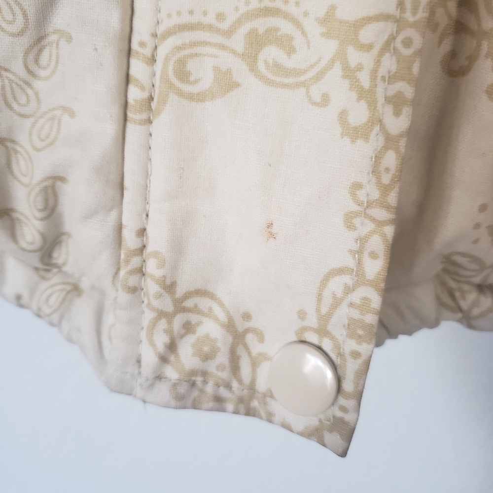 Urban Outfitters BDG Ivory Linen Printed Isla Cropped Puffer XS - Picture 13 of 16